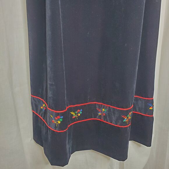 Summit of Boston Velvet Maxi Skirt w/ Embroidery - Picture 3 of 12
